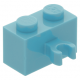 LEGO kocka 1x2 egyik oldalán fogóval, közép azúrkék (30237b)